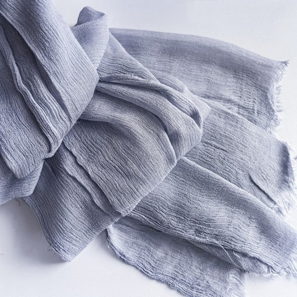 Fashionable Silver Grey Color Super Soft Big Size Imported Rayon Cotton Hijab / Orna