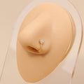 Stylish Gold Twist U-shaped Non Piercing Copper Plated Imported Nose Ring / Nose Pin