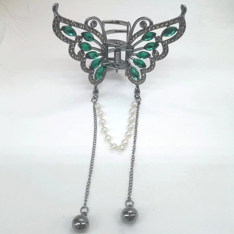 Elegant green colour claw clip