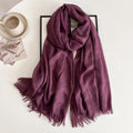 Classy Dark Purple Imported Super Soft Big Size Summer Friendly Cotton Hijab / Orna