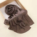 Elegant tan color imported breathable  chiffon scarf