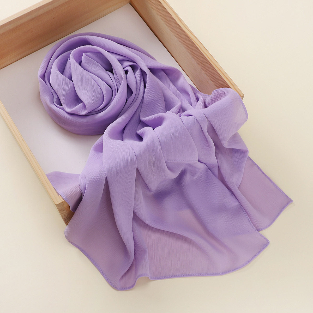 Elegant light purple color breathable chiffon imported  hijab