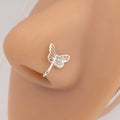 Sparkling Zircon Butterfly U- Shape Non Piercing Nose Clip