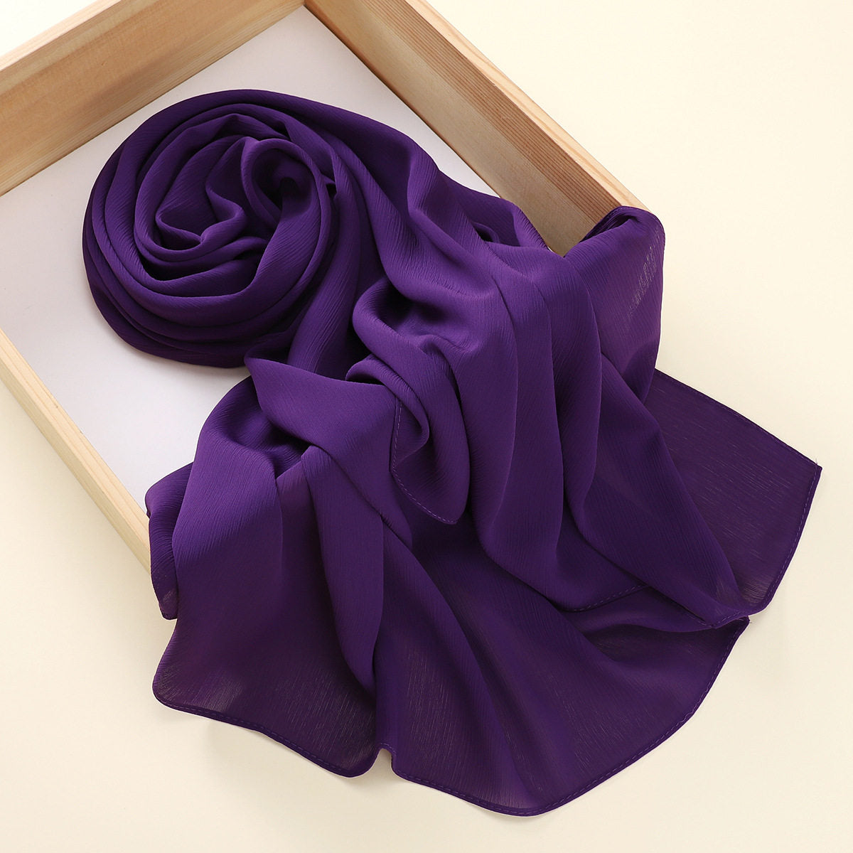 Classy purple color breathable imported chiffon scarf