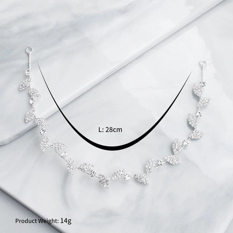 White color rhinestone headband / hair accessories