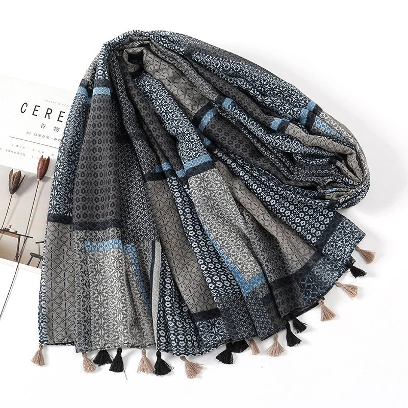 Gray color soft long hijab / orna