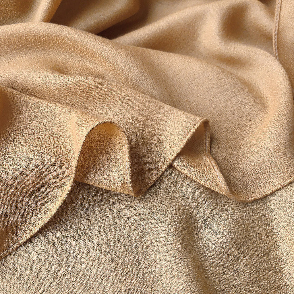 Fashionable Camel Color Long Soft Summer Friendly Imported Hijab / Orna
