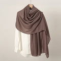 Elegant deep coffee color cotton hijab / orna