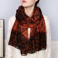 Elegant Coffee Yellow Colour Floral Printed Soft Lightweight Long Hijab / Orna