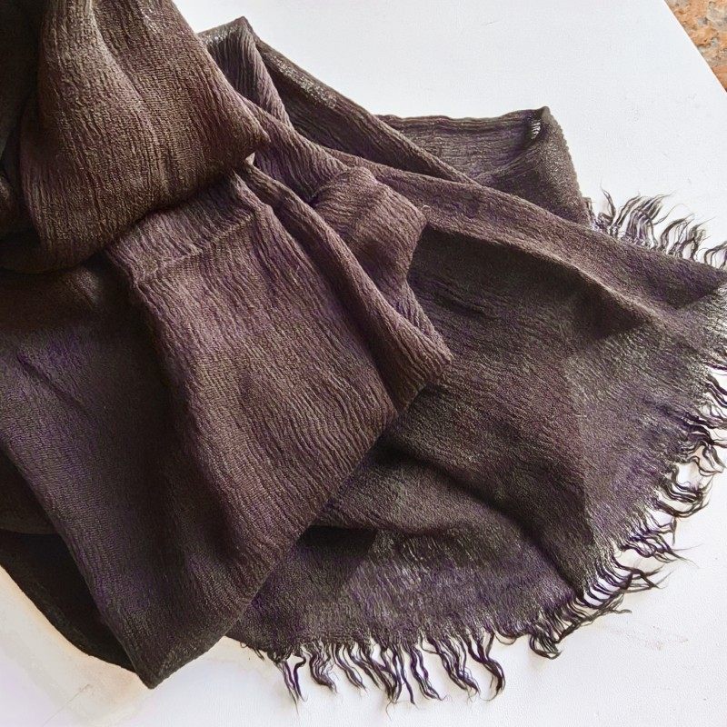 Elegant dark brown color rayon cotton soft hijab / orna