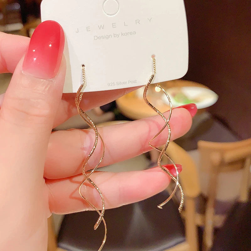 Crystal spiral earrings