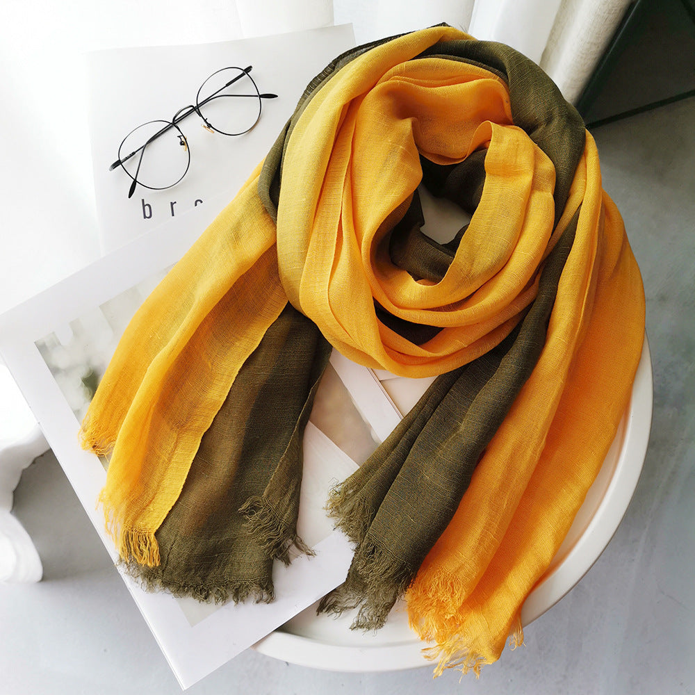 Imported yellow green colour soft cotton hijab / orna
