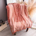 Beautiful Ivory Printed Long Soft Imported Summer Friendly Tassel Hijab / Orna