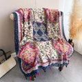 Bohemian Floral Printed Long Soft Imported Summer Friendly Tassel Hijab / Orna