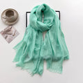 Beautiful Water Green Imported Super Soft Big Size Summer Friendly Cotton Hijab / Orna