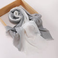 Classy gray & white color cotton hijab