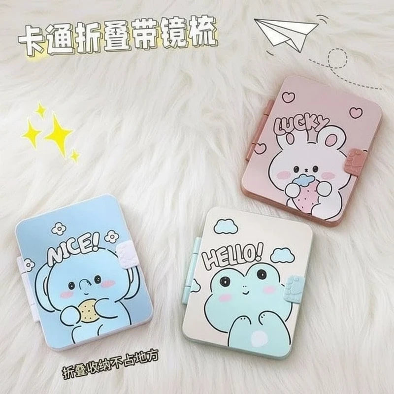 Pocket mirror with comb