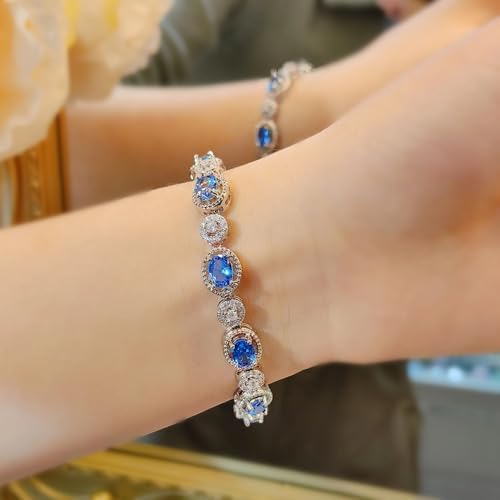 Korean Style Blue Zircon Cross-Border Foreign Trade Exclusive Imported Bracelet