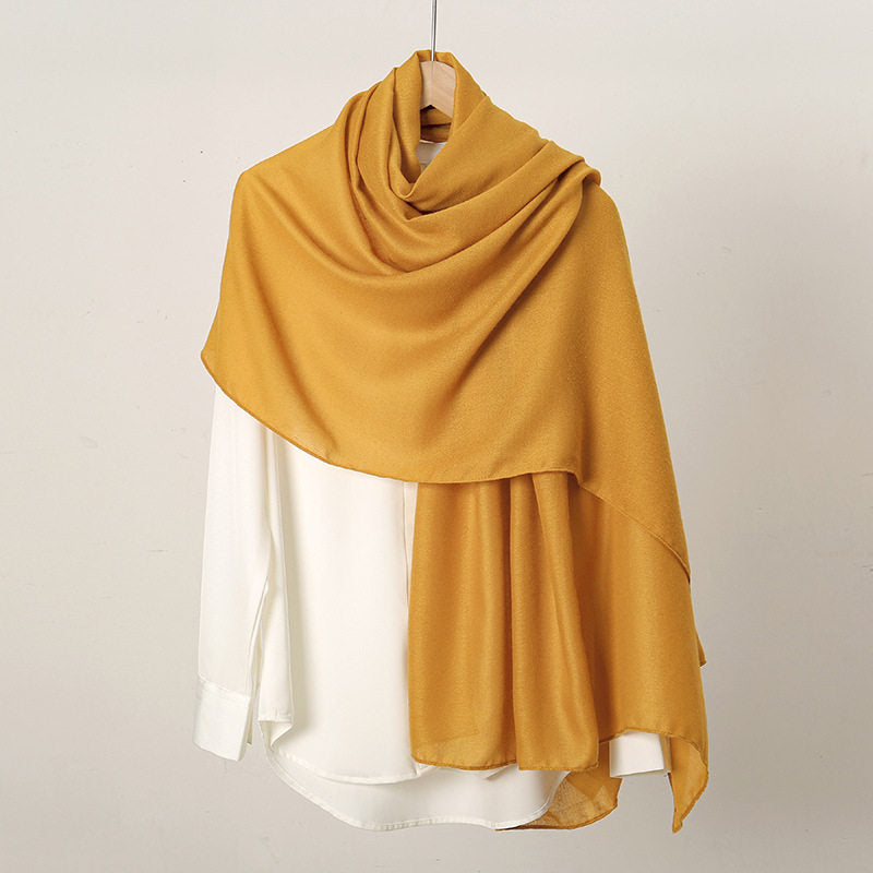 Beautiful Turmeric Color Long Cotton Hijab / Orna