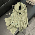 Elegant Olive Green Imported Shiny Party Hijab / Orna