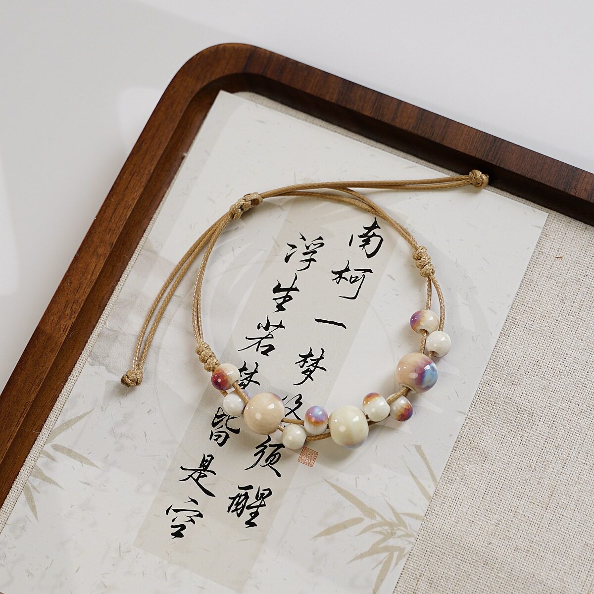 Beautiful Jingdezhen Ceramic High-End Sense Adjustable Imported Bracelet