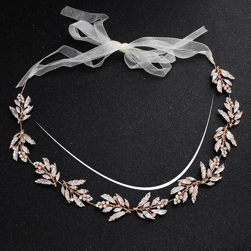 Crystal Rhinestone Faux Pearl Flower Headband/Hair Accessories