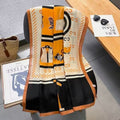 Lovely Caramel Orange Printed Imported Summer Friendly Hijab /Orna