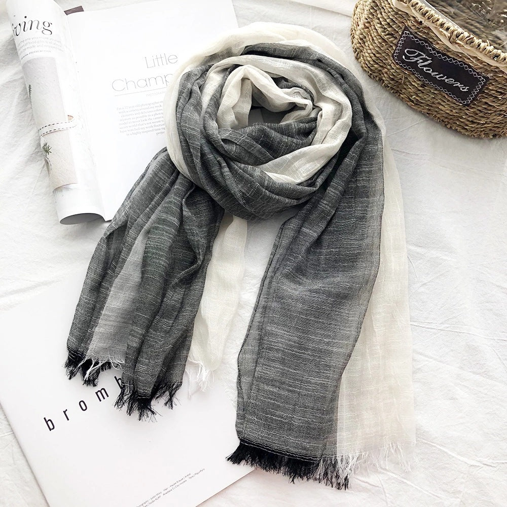 Stunning ash color long cotton hijab /orna