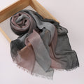 Classy Charcoal Gray Summer Friendly Gradient Color Imported Long Hijab / Orna