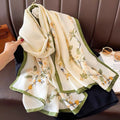 Beautiful flower printed soft silk hijab / orna
