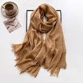 Stunning Camel Color Imported Super Soft Big Size Summer Friendly Cotton Hijab / Orna