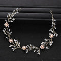 Elegant rose gold color bridal headpiece