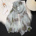 Elegant light green colour soft long hijab / orna