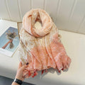 Sophisticated pink colour soft long summer friendly hijab / orna