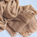 Elegant tan color soft rayon cotton hijab/orna