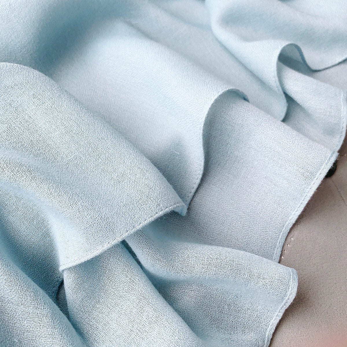 Light blue cotton hijab