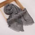 Fashionable Grey Color Super Soft Summer Friendly Imported Rayon Cotton Hijab / Orna