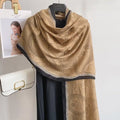 Elegant Khaki Color Imported Summer Friendly Floral Printed Long Hijab / Orna
