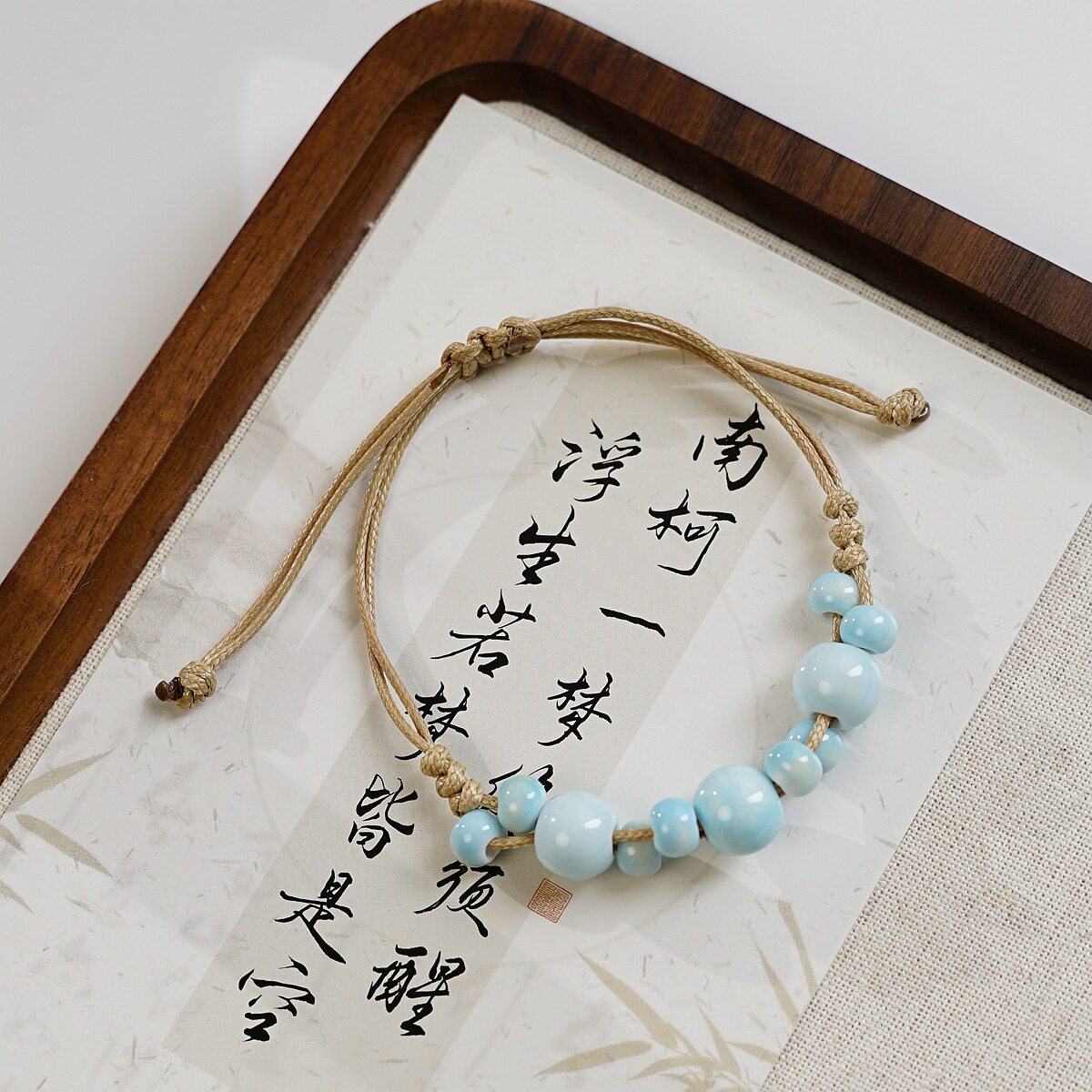 Lovely Jingdezhen Ceramic High-End Sense Adjustable Imported Bracelet