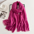 Gorgeous Magenta Color Imported Super Soft Big Size Summer Friendly Cotton Hijab / Orna