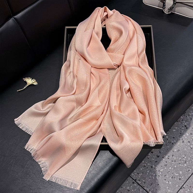 Lovely Pink Color Imported Shiny Party Hijab / Orna