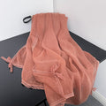 Lovely Rust Orange Khaki Imported Premium Soft Cotton Lace Hijab / Orna