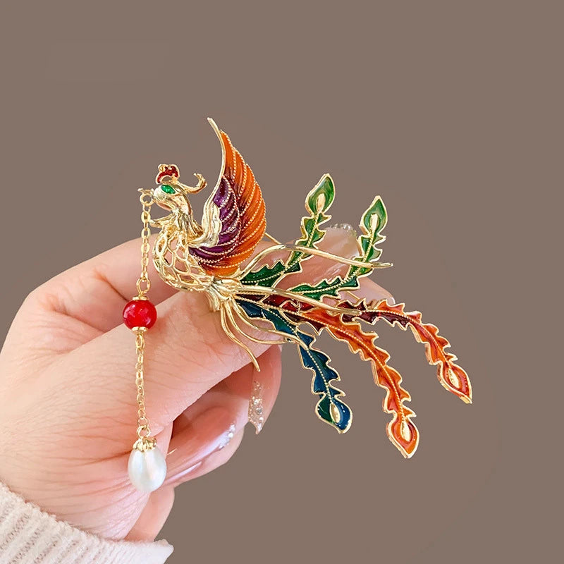 Imported Colorful Phoenix Brooch