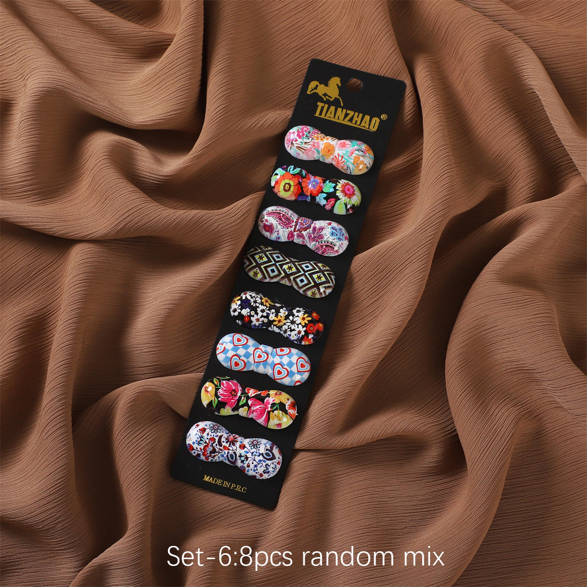 New Cross-border Printing Cover Needle Jewelry Neck Clip Oval Pin Scarf Buckle Fixed Scarf Imported Safety Pin