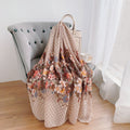 Beautiful Beige Color Printed Imported Summer Friendly Hijab /Orna