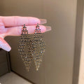 Stylish black color crystal earrings
