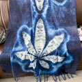 Ethnic Tie-Dye Style Buckle Women's Travel Sun Protection Yunnan Blue and White Literature Art Chinese Big Size Scarf / Hijab