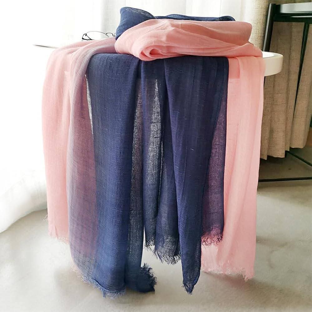Pretty pink colour cotton hijab