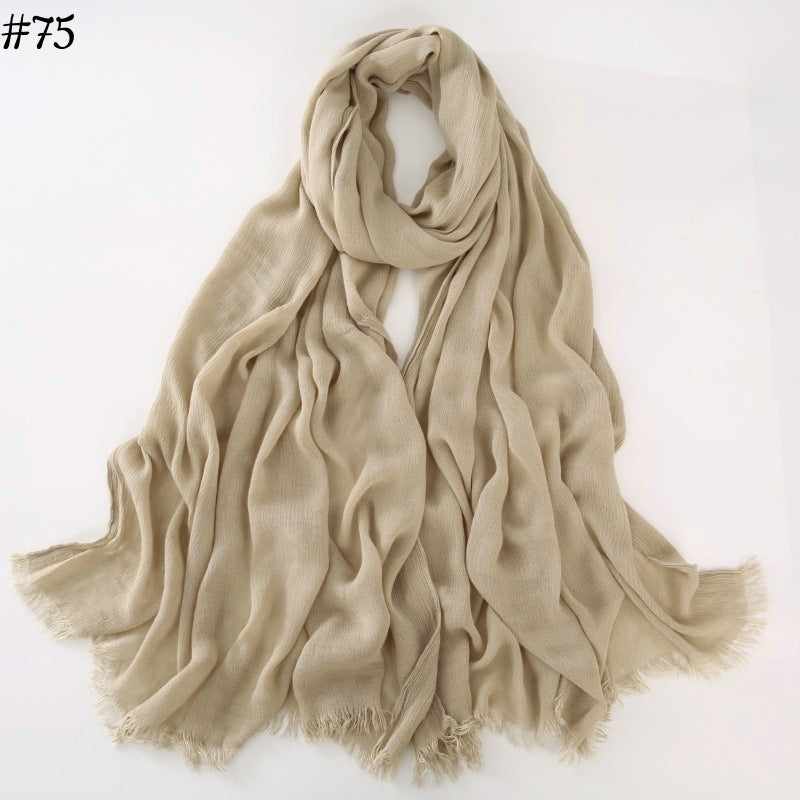 Sophisticated Beige Color Rayon Cotton Hijab