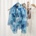 Elegant Imported Gingko Leaf Printed Soft Summer Friendly Long Hijab / Orna